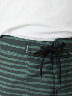 Bermuda Calvin Klein Swimwear D'Água Masculina Green Lines Preta