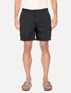 Bermuda Aramis Masculina Cargo Tec Rubber Tag Preta
