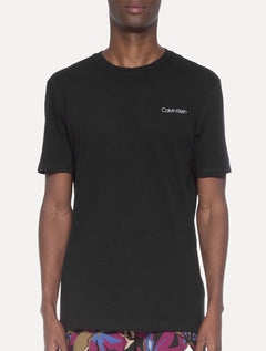 Camiseta Calvin Klein Swimwear Masculina C-Neck Logo Preta