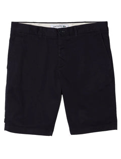 Bermuda Lacoste Masculina Sarja Slim Cotton Stretch Azul Escuro