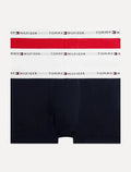 Cueca Tommy Hilfiger Cotton Stretch Trunk Vermelha Marinho e Branca Pack 3UN