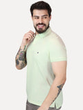 Polo Tommy Hilfiger Masculina Slim Piquet 1985 Opal Verde Claro