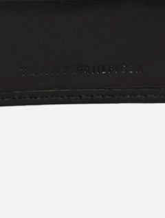 Carteira Tommy Hilfiger Porta Cartão Couro Central Mini CC Wallet Preta