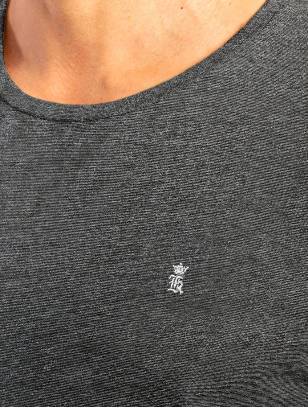 Camiseta Sergio K Masculina Basic Front Light Logo Chumbo Mescla