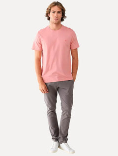 Camiseta Dudalina Masculina Essentials Modal Logo Rosa
