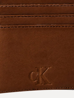 Carteira Calvin Klein Jeans Couro Basic Marrom