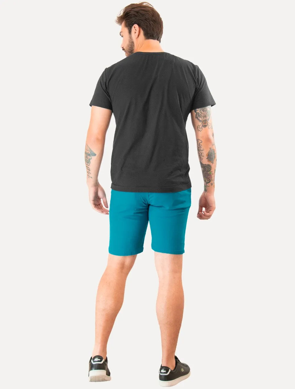 Bermuda Ralph Lauren Masculina Linho Navy Icon Azul Petróleo