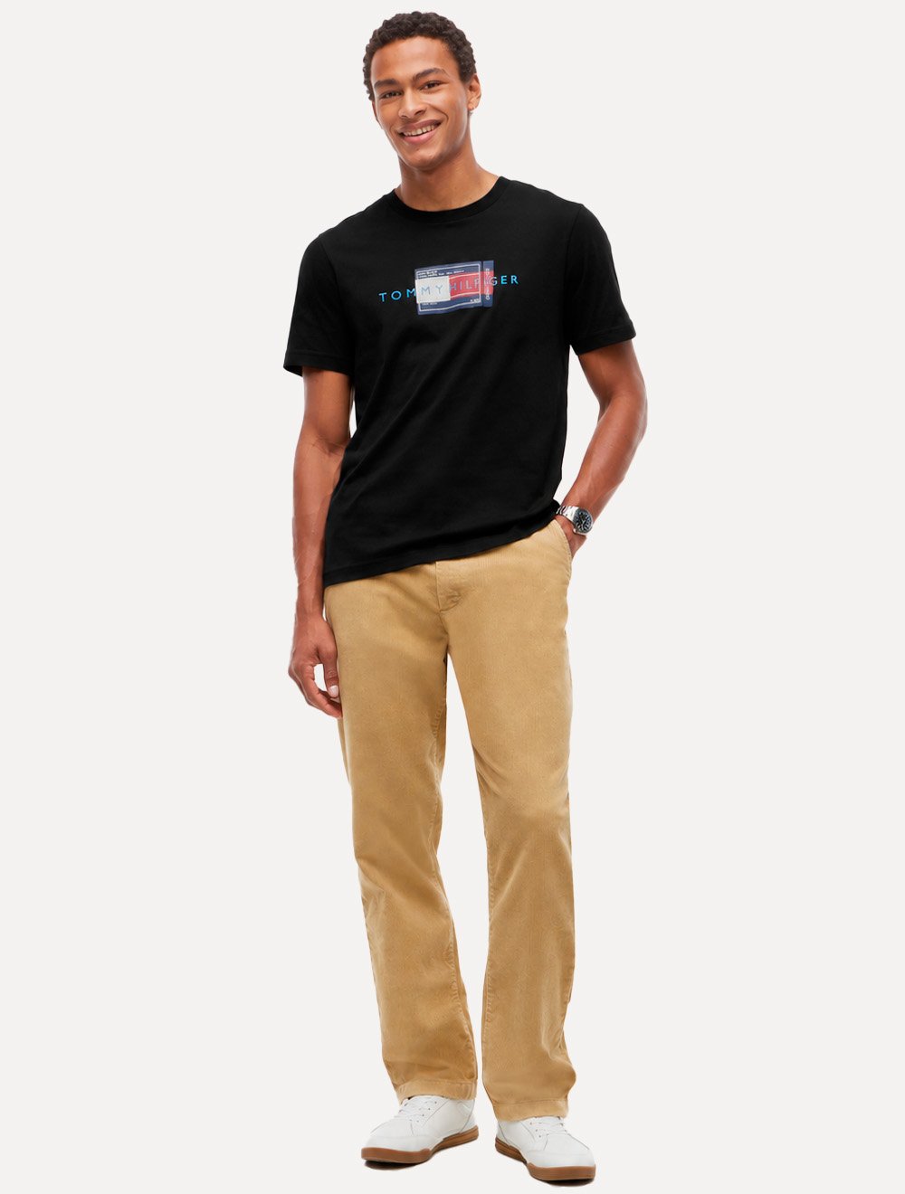 Camiseta Tommy Hilfiger Masculina Ticket Graphic NYC Preta