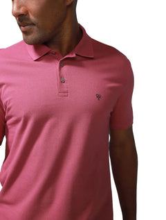 Polo Calvin Klein Jeans Masculina Piquet Omega Logo Rosa Escuro
