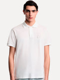 Camisa Polo Empório Armani Masculina Embossed EA Logo Embroidery Off-White