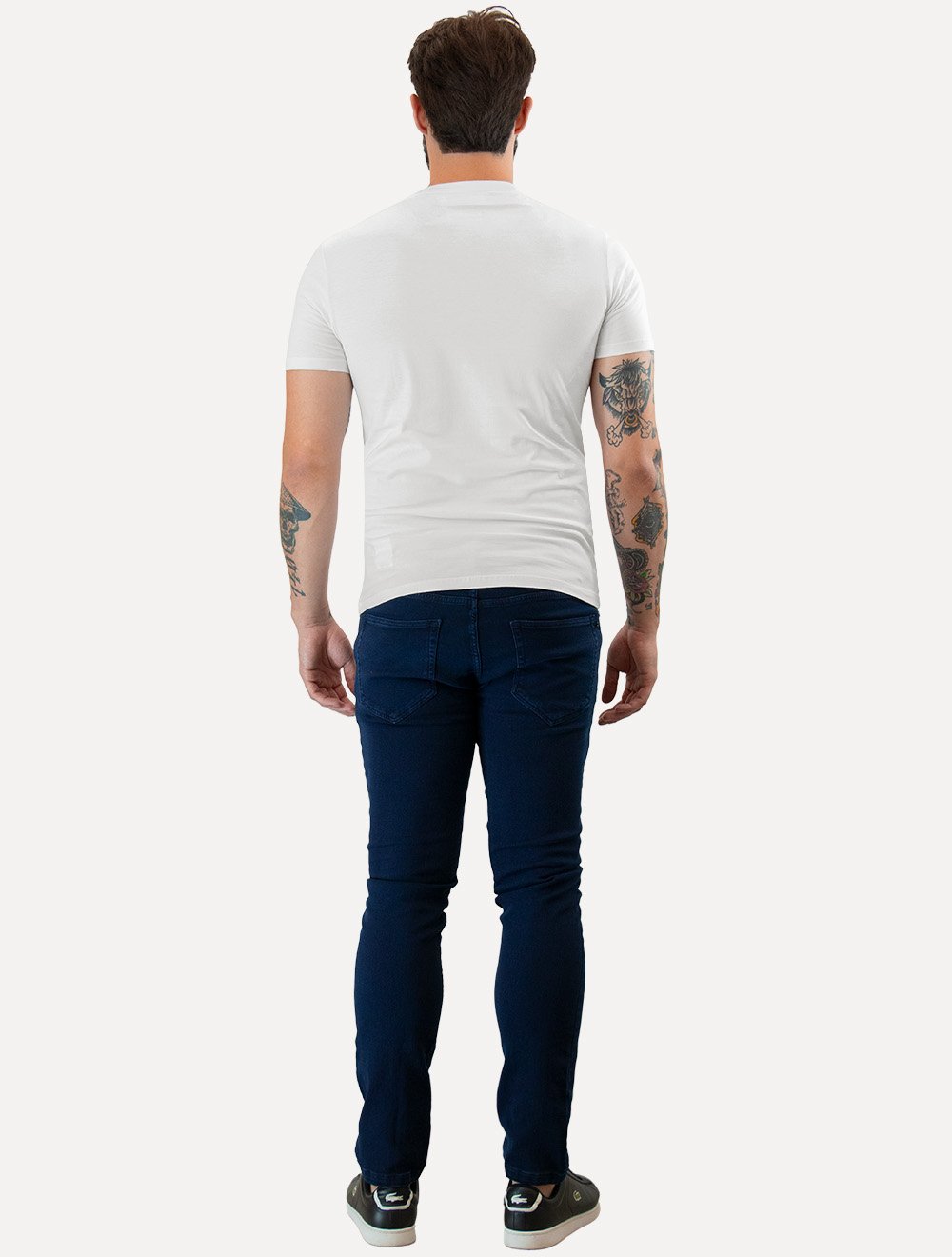 Camiseta Guess Masculina Patch Logo Branca