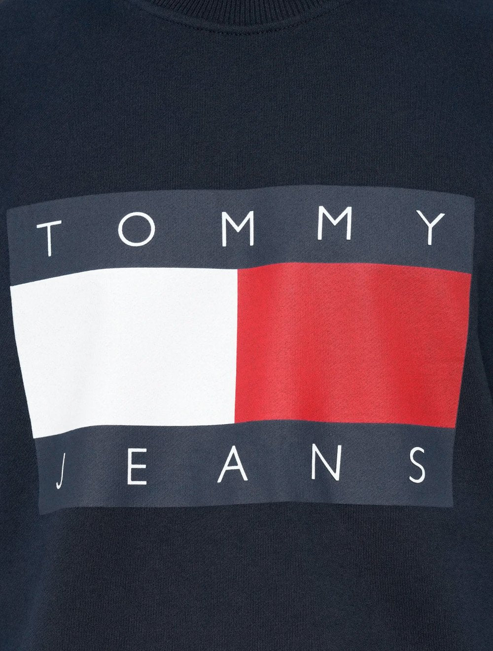 Moletom Tommy Jeans Masculino Big Flag Crewneck Azul Marinho