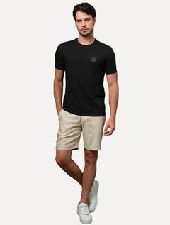 Camiseta Calvin Klein Jeans Masculina Egyptian Cotton CK Rubber Badge Preta