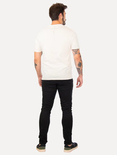 Camiseta Calvin Klein Jeans Naturals Outline CK Logo Off-White