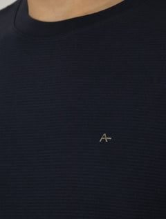 Camiseta Aramis Masculina Regular Suedine Canelado Azul Marinho
