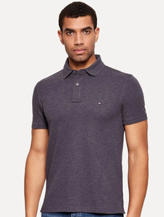 Polo Tommy Hilfiger Masculina Regular Piquet 1985 Vinho Medio Mescla