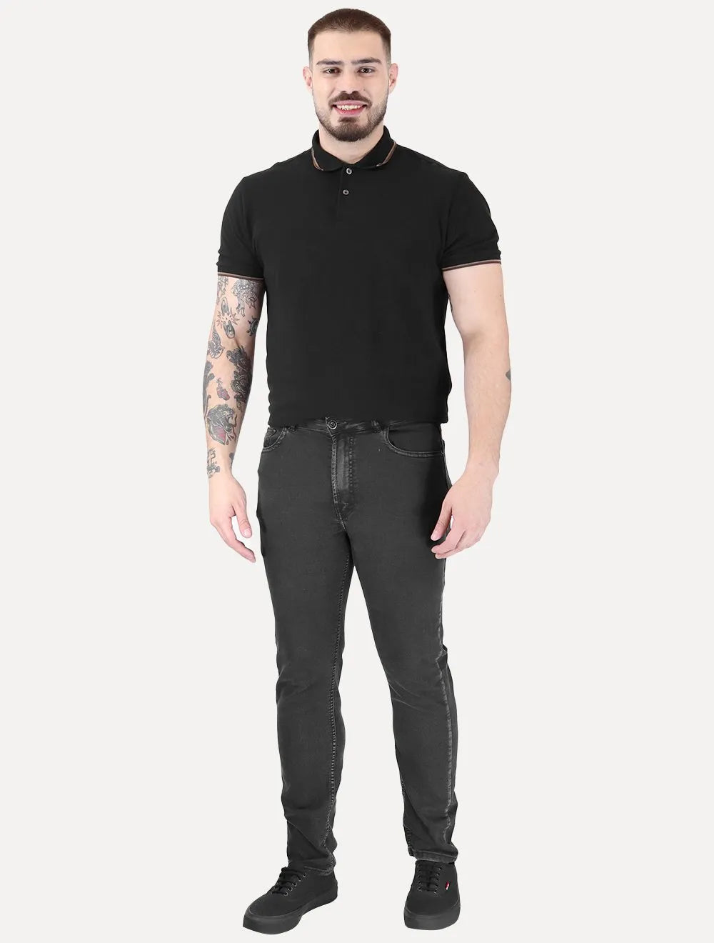 Calça Ellus Jeans Masculina Slim First Black Preto