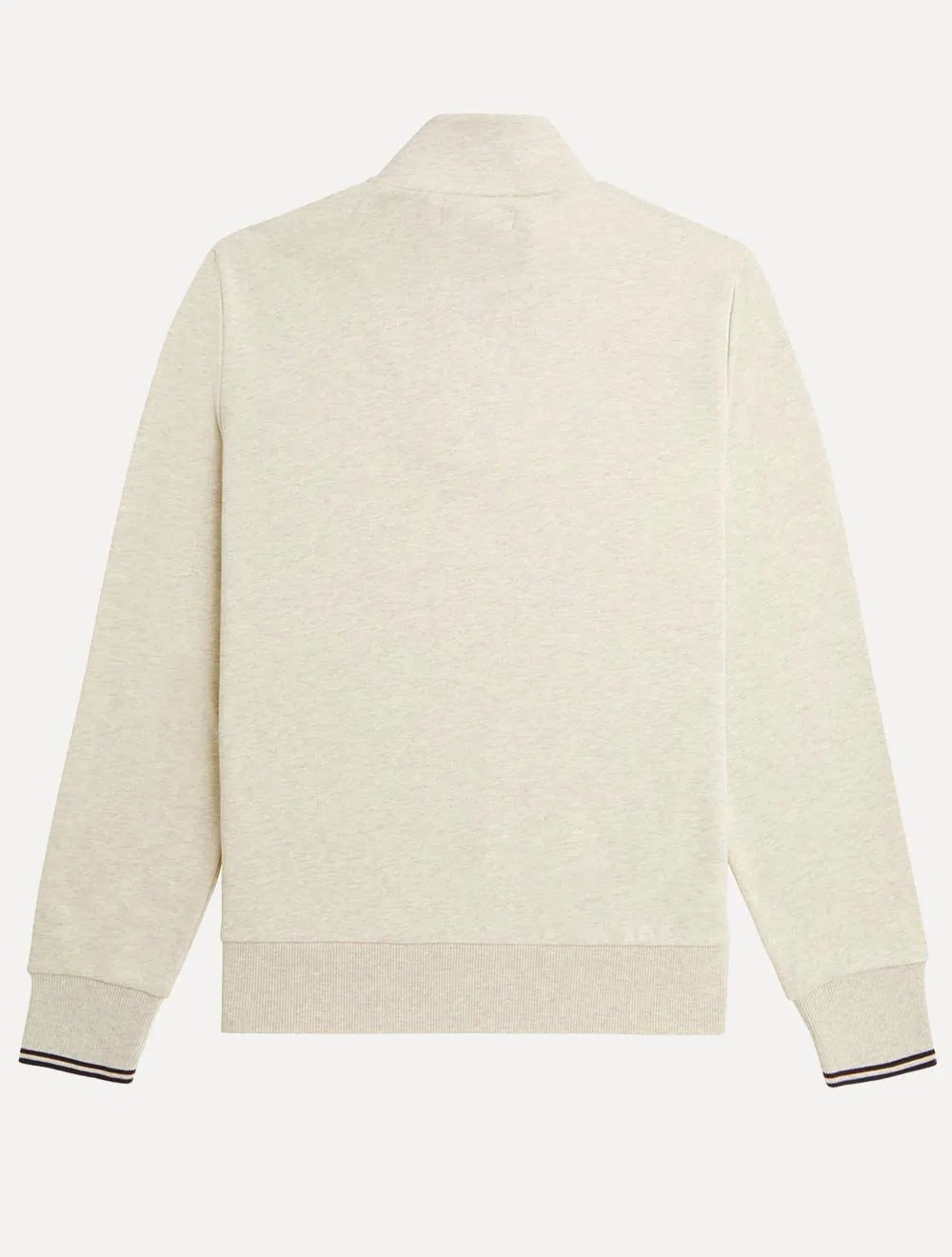 Blusa Fred Perry Moletom Masculina Regular Half Zip Off-White Mescla