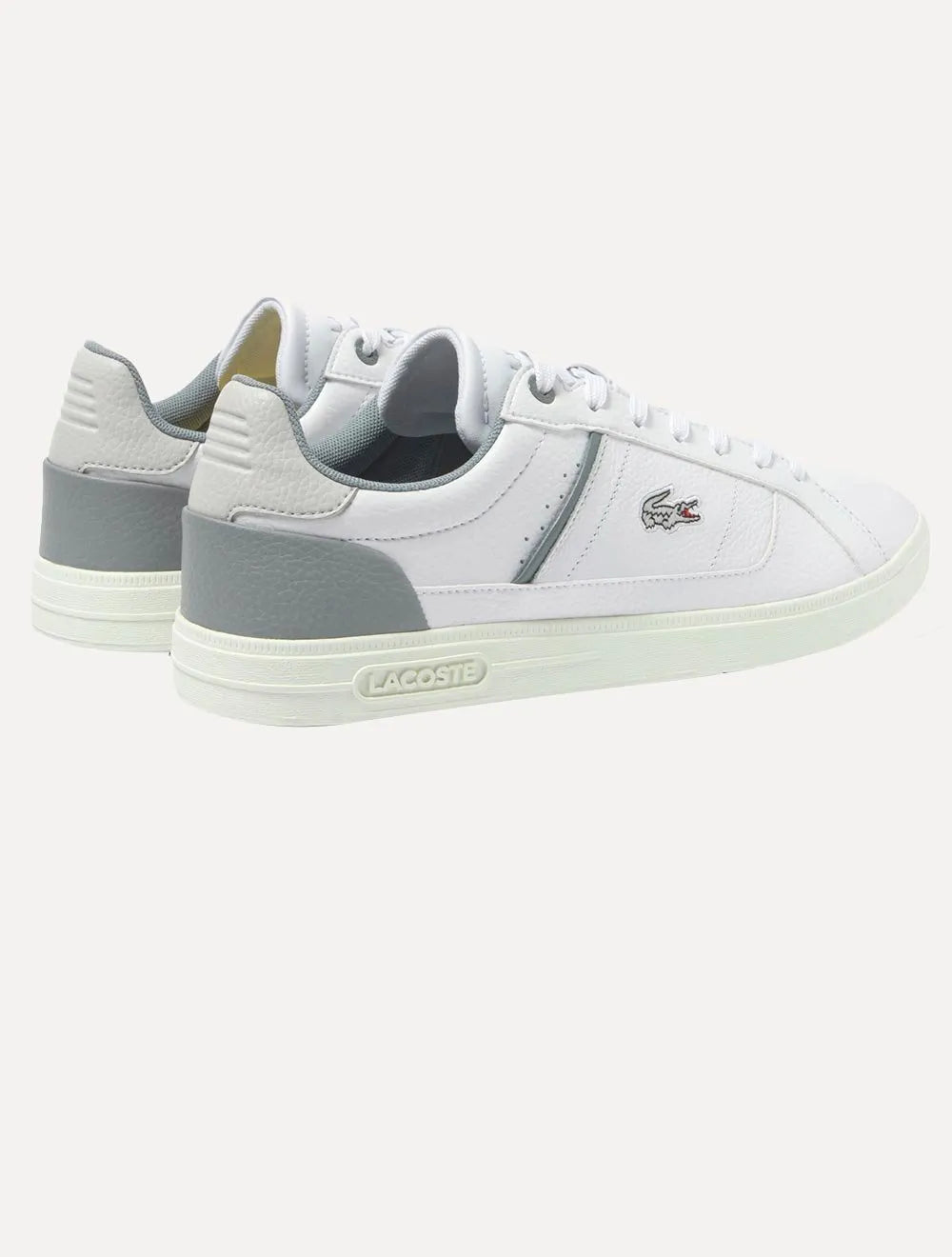 Tênis Lacoste Masculino Europa Pro V Plain Wht/Gry Cinza/Branco
