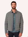 Jaqueta Dudalina Masculina Puffer Alfaiataria Cinza Escuro Mescla