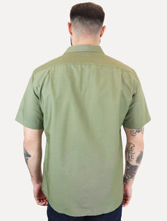 Camisa Dudalina Masculina Manga Curta Comfort Superfine Cotton Lisa Verde