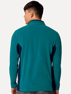 Blusa Columbia Masculina Klamath Range II Half Zip Verde