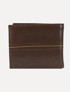 Carteira Levis Masculina Couro ID Bifold Plaid Marrom Café