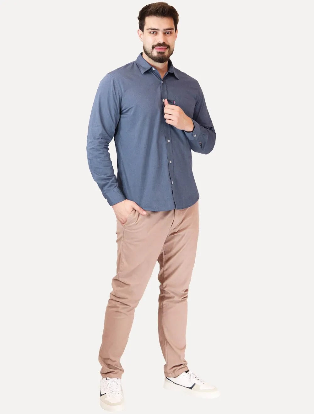 Camisa Levis Masculina Standard One Pocket Azul Marinho Mescla