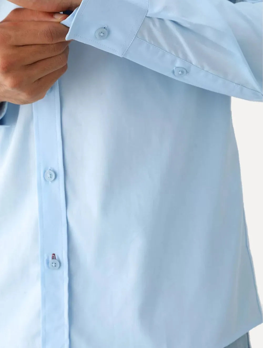 Camisa Calvin Klein Jeans Regular Plain Grey Logo Azul Claro