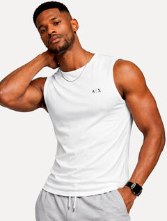 Regata Armani Exchange Masculina Kit 2 Branca/Preta