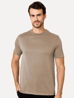 Camiseta Dudalina Masculina Regular Binada Friso Cáqui