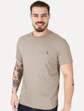 Camiseta Reserva Masculina Slim Algodão Peruano Cáqui