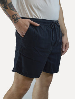 Short Calvin Klein Jeans Color Cós Elástico Azul Escuro