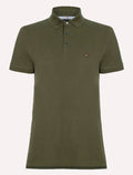 Polo Tommy Hilfiger Masculina Slim Piquet 1985 Verde Militar