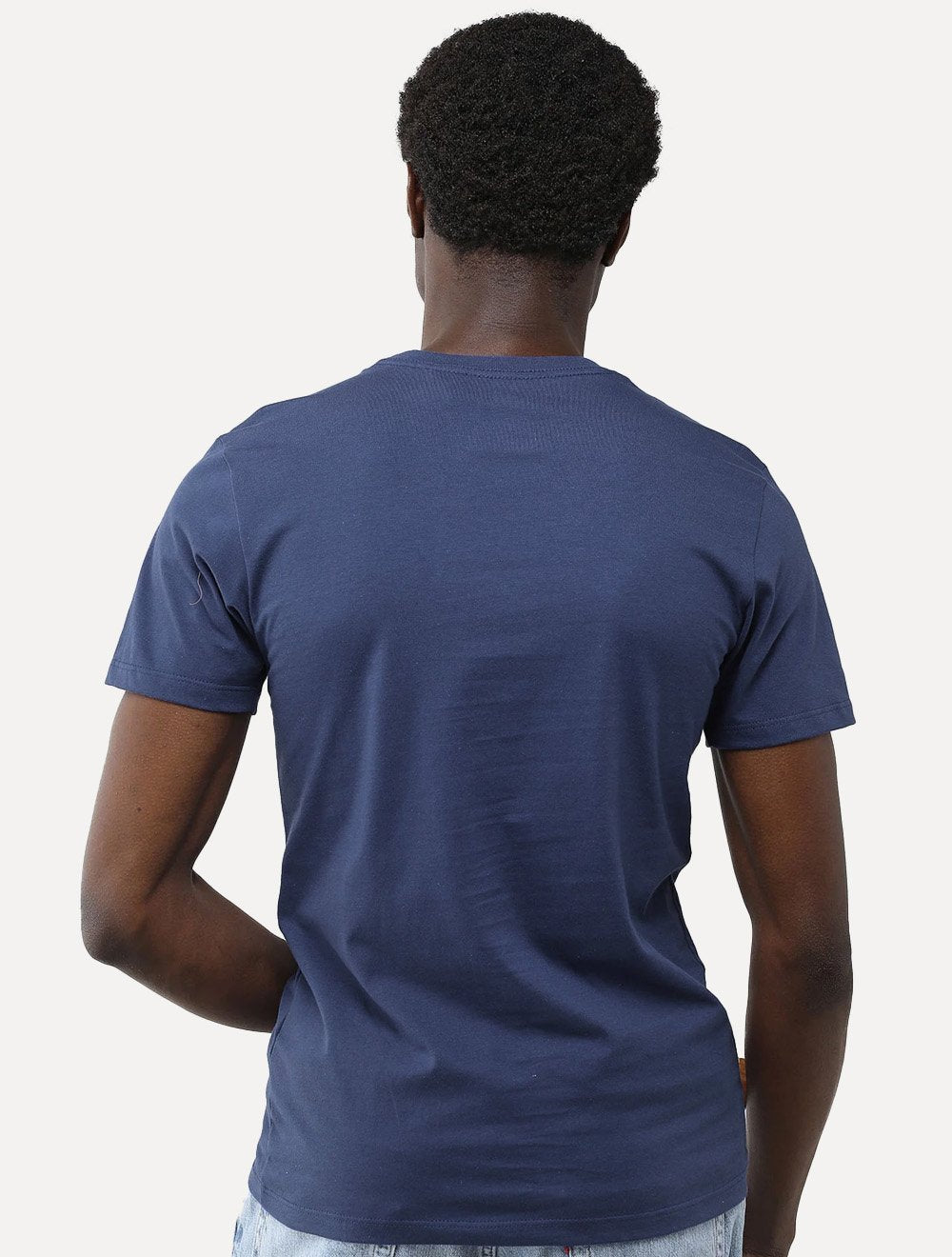 Camiseta Levis Masculina Slim Tab Sleeve Lisa Azul Médio