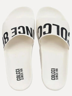 Chinelo Colcci Masculino Slide Bianca Branco