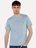Camiseta Calvin Klein Jeans Masculina New Logo Re Issue Azul Claro