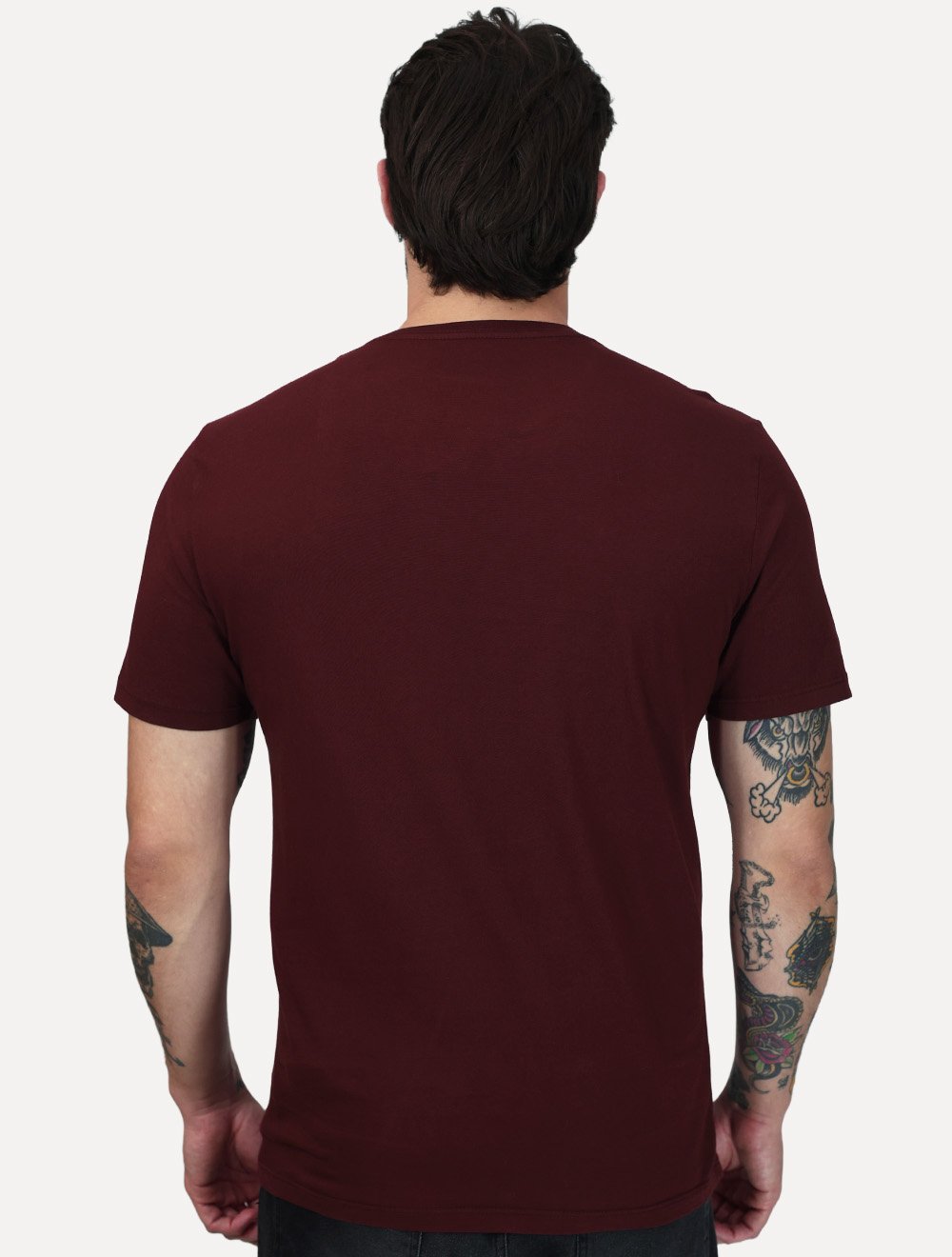 Camiseta Calvin Klein Jeans Masculina Light New Logo Bordô