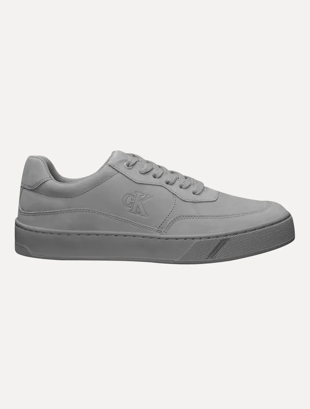 Tênis Calvin Klein Jeans Masculino Palito Side Nobuck Cinza
