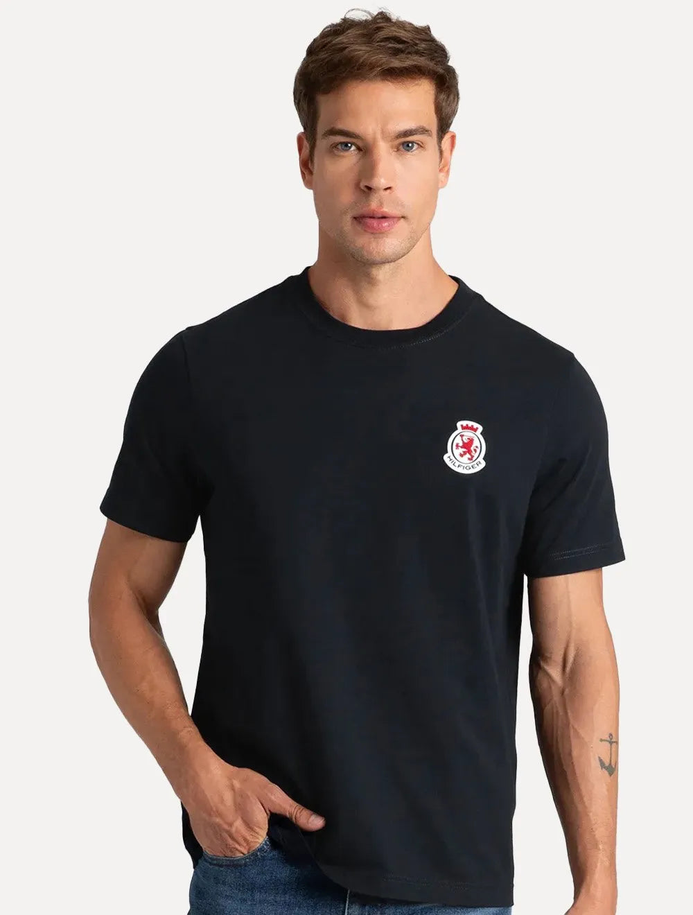Camiseta Tommy Hilfiger Masculina Regular Crest Azul Marinho