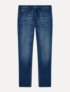 Calça Jeans Empório Armani Masculina J06 Slim Fit Low Waist Azul