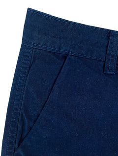Bermuda Calvin Klein Jeans Masculina Sarja Chino Pockets Label Azul Escuro