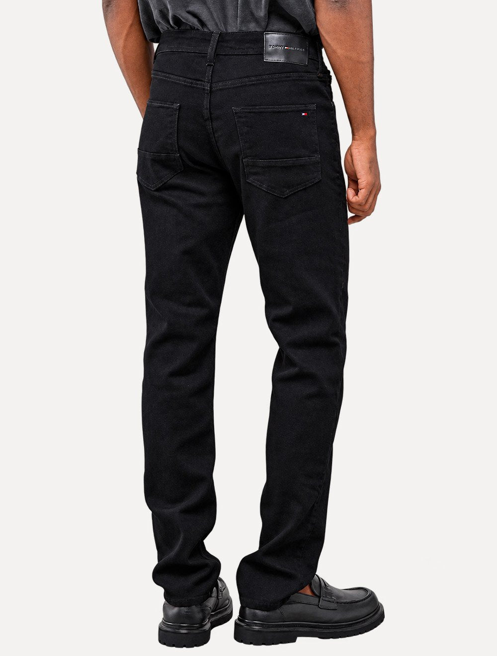 Calça Tommy Hilfiger Masculina Slim Straight Denton Chelsea Preta