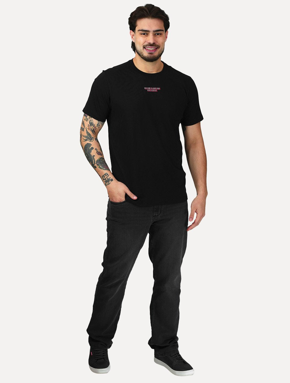 Camiseta John John Masculina Regular Fit Love Edt Preto