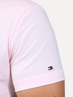 Camiseta Tommy Hilfiger Masculina Core Logo Tee Rosa Claro