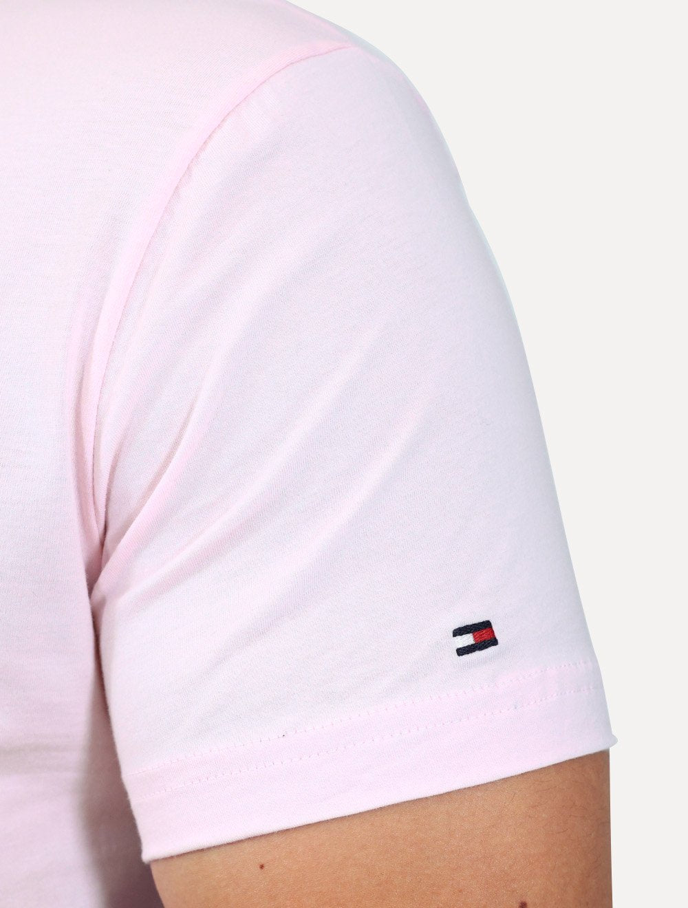 Camiseta Tommy Hilfiger Masculina Core Logo Tee Rosa Claro