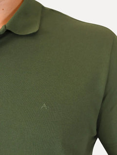 Polo Aramis Masculina Piquet Basic Mono Verde Militar