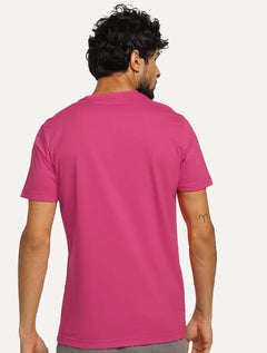 Camiseta Aleatory Masculina Navy Icon Beet Pink Rosa Escuro