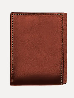 Carteira King & Joe Masculina Couro Horizontal Pesponto Conhaque