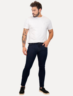 Calça Calvin Klein Jeans Masculina Super Skinny 5 Pockets Escura
